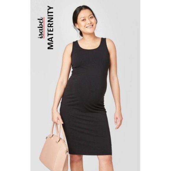 🆕 isabel Maternity Black T-Shirt Dress - Medium - Picture 1 of 6